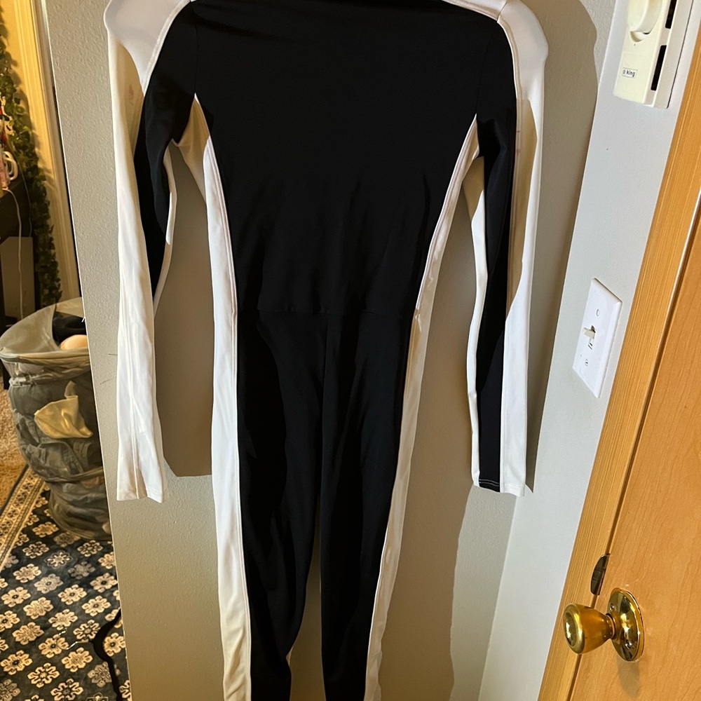 Weissman SA Black and White Jumpsuit Dance Costume Used